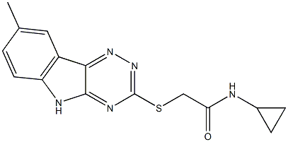 Acetamide, N-cyclopropyl-2-[(8-methyl-2H-1,2,4-triazino[5,6-b]indol-3-yl)thio]- (9CI) Struktur
