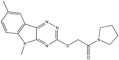 603946-42-5 Pyrrolidine, 1-[[(5,8-dimethyl-5H-1,2,4-triazino[5,6-b]indol-3-yl)thio]acetyl]- (9CI)