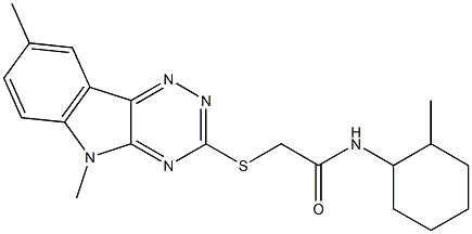 Acetamide, 2-[(5,8-dimethyl-5H-1,2,4-triazino[5,6-b]indol-3-yl)thio]-N-(2-methylcyclohexyl)- (9CI) Structure