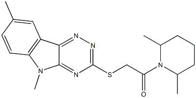 Piperidine, 1-[[(5,8-dimethyl-5H-1,2,4-triazino[5,6-b]indol-3-yl)thio]acetyl]-2,6-dimethyl- (9CI)|