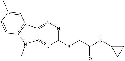 Acetamide, N-cyclopropyl-2-[(5,8-dimethyl-5H-1,2,4-triazino[5,6-b]indol-3-yl)thio]- (9CI) 结构式