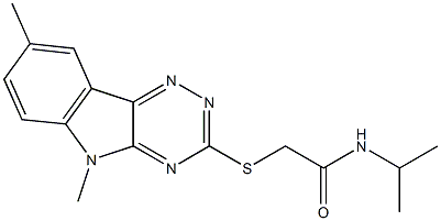 Acetamide, 2-[(5,8-dimethyl-5H-1,2,4-triazino[5,6-b]indol-3-yl)thio]-N-(1-methylethyl)- (9CI) Struktur