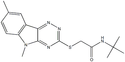 Acetamide, N-(1,1-dimethylethyl)-2-[(5,8-dimethyl-5H-1,2,4-triazino[5,6-b]indol-3-yl)thio]- (9CI) 结构式