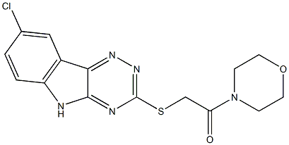 Morpholine, 4-[[(8-chloro-2H-1,2,4-triazino[5,6-b]indol-3-yl)thio]acetyl]- (9CI) Struktur