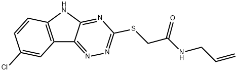 Acetamide, 2-[(8-chloro-2H-1,2,4-triazino[5,6-b]indol-3-yl)thio]-N-2-propenyl- (9CI) Struktur