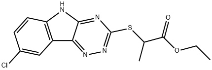 Propanoic acid, 2-[(8-chloro-2H-1,2,4-triazino[5,6-b]indol-3-yl)thio]-, ethyl ester (9CI)|