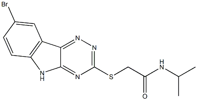Acetamide, 2-[(8-bromo-2H-1,2,4-triazino[5,6-b]indol-3-yl)thio]-N-(1-methylethyl)- (9CI) Struktur
