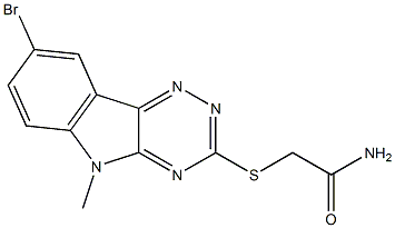 Acetamide, 2-[(8-bromo-5-methyl-5H-1,2,4-triazino[5,6-b]indol-3-yl)thio]- (9CI) Struktur