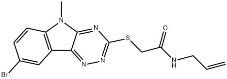 Acetamide, 2-[(8-bromo-5-methyl-5H-1,2,4-triazino[5,6-b]indol-3-yl)thio]-N-2-propenyl- (9CI)|