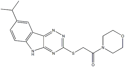 603947-18-8 Morpholine, 4-[[[8-(1-methylethyl)-2H-1,2,4-triazino[5,6-b]indol-3-yl]thio]acetyl]- (9CI)