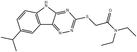 Acetamide, N,N-diethyl-2-[[8-(1-methylethyl)-2H-1,2,4-triazino[5,6-b]indol-3-yl]thio]- (9CI) Structure