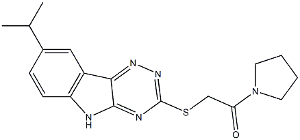 603947-23-5 Pyrrolidine, 1-[[[8-(1-methylethyl)-2H-1,2,4-triazino[5,6-b]indol-3-yl]thio]acetyl]- (9CI)