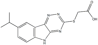 Acetic acid, [[8-(1-methylethyl)-2H-1,2,4-triazino[5,6-b]indol-3-yl]thio]- (9CI)|