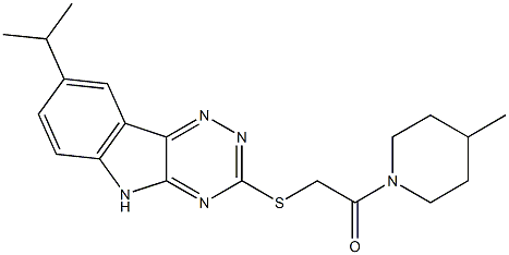 Piperidine, 4-methyl-1-[[[8-(1-methylethyl)-2H-1,2,4-triazino[5,6-b]indol-3-yl]thio]acetyl]- (9CI)|