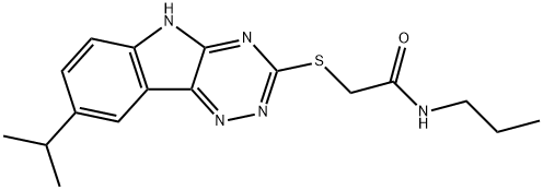 Acetamide, 2-[[8-(1-methylethyl)-2H-1,2,4-triazino[5,6-b]indol-3-yl]thio]-N-propyl- (9CI)|