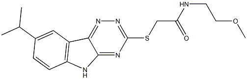 Acetamide, N-(2-methoxyethyl)-2-[[8-(1-methylethyl)-2H-1,2,4-triazino[5,6-b]indol-3-yl]thio]- (9CI)|