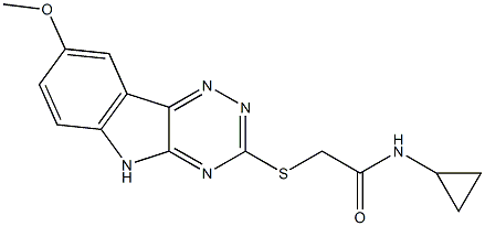 Acetamide, N-cyclopropyl-2-[(8-methoxy-2H-1,2,4-triazino[5,6-b]indol-3-yl)thio]- (9CI) Structure