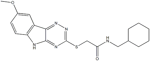 603947-46-2 Acetamide, N-(cyclohexylmethyl)-2-[(8-methoxy-2H-1,2,4-triazino[5,6-b]indol-3-yl)thio]- (9CI)
