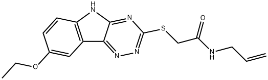 Acetamide, 2-[(8-ethoxy-2H-1,2,4-triazino[5,6-b]indol-3-yl)thio]-N-2-propenyl- (9CI) 结构式