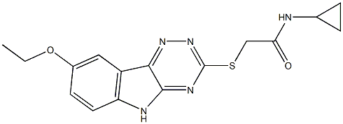 Acetamide, N-cyclopropyl-2-[(8-ethoxy-2H-1,2,4-triazino[5,6-b]indol-3-yl)thio]- (9CI) Structure
