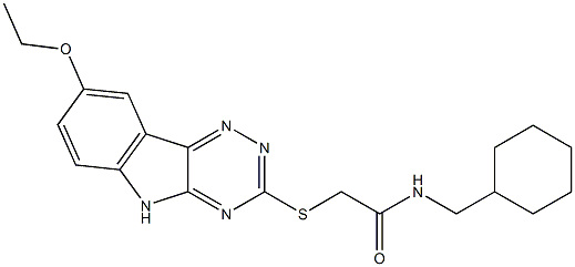 Acetamide, N-(cyclohexylmethyl)-2-[(8-ethoxy-2H-1,2,4-triazino[5,6-b]indol-3-yl)thio]- (9CI) Structure