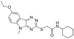 Acetamide, N-cyclohexyl-2-[(8-ethoxy-5-methyl-5H-1,2,4-triazino[5,6-b]indol-3-yl)thio]- (9CI) Struktur