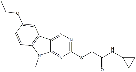 Acetamide, N-cyclopropyl-2-[(8-ethoxy-5-methyl-5H-1,2,4-triazino[5,6-b]indol-3-yl)thio]- (9CI)|