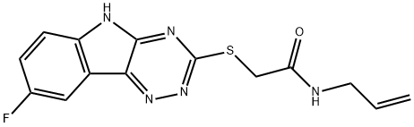 Acetamide, 2-[(8-fluoro-2H-1,2,4-triazino[5,6-b]indol-3-yl)thio]-N-2-propenyl- (9CI) 结构式