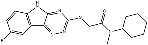 Acetamide, N-cyclohexyl-2-[(8-fluoro-2H-1,2,4-triazino[5,6-b]indol-3-yl)thio]-N-methyl- (9CI) Structure