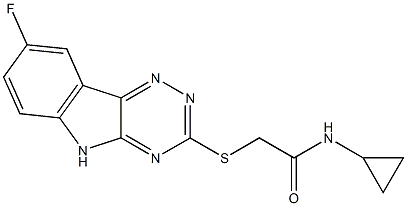 Acetamide, N-cyclopropyl-2-[(8-fluoro-2H-1,2,4-triazino[5,6-b]indol-3-yl)thio]- (9CI) Structure