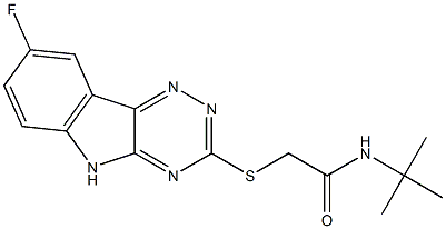 Acetamide, N-(1,1-dimethylethyl)-2-[(8-fluoro-2H-1,2,4-triazino[5,6-b]indol-3-yl)thio]- (9CI)|