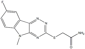 Acetamide, 2-[(8-fluoro-5-methyl-5H-1,2,4-triazino[5,6-b]indol-3-yl)thio]- (9CI) Struktur