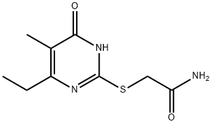 Acetamide, 2-[(6-ethyl-1,4-dihydro-5-methyl-4-oxo-2-pyrimidinyl)thio]- (9CI) Struktur