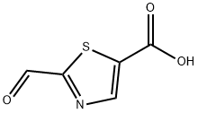 5-Thiazolecarboxylic acid, 2-formyl- (9CI) 化学構造式