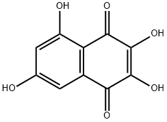2,3,5,7-Tetrahydroxy-1,4-naphthoquinone Structure