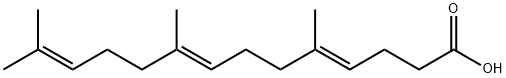 (4E,8E)-5,9,13-Trimethyl-4,8,12-tetradecatrienoic acid Structure