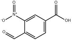 Benzoic acid, 4-formyl-3-nitro- (9CI) Structure