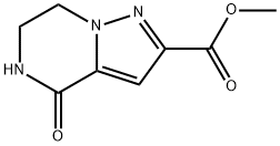 4,5,6,7-tetrahydro-4-oxo-Pyrazolo[1,5-a]pyrazine-2-carboxylic acid methyl ester Struktur