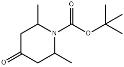 2,6-ジメチル-4-オキソピペリジン-1-カルボン酸TERT-ブチル 化学構造式