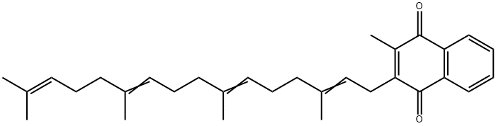 2-Methyl-3-(3,7,11,15-tetramethyl-2,6,10,14-hexadecatetrenyl)-1,4-naphthoquinone Structure