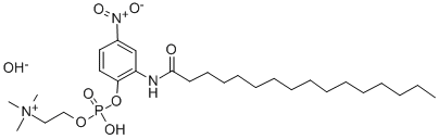 2-N-十六酰胺-4-硝基苯磷酸胆碱 结构式