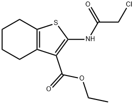 2-(2-氯乙烷酰基氨基)-4,5,6,7-四氢-1-苯并噻吩-3-甲酸乙酯,60442-41-3,结构式