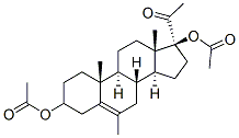 6-METHYL-17A-HYDROXY PREGNENOLONE DIACETATE) 结构式