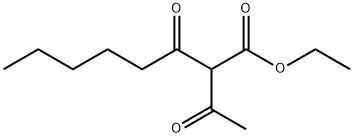 ethyl 2-acetyl-3-oxooctanoate Struktur