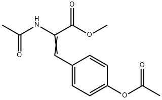 Methyl-3-[4-(acetyloxy)phenyl]-2-acetamidoprop-2-enoate 化学構造式
