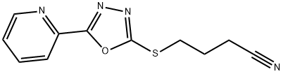 Butanenitrile, 4-[[5-(2-pyridinyl)-1,3,4-oxadiazol-2-yl]thio]- (9CI) Struktur