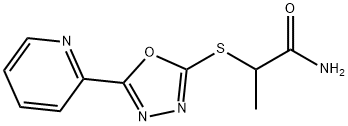 Propanamide, 2-[[5-(2-pyridinyl)-1,3,4-oxadiazol-2-yl]thio]- (9CI) Struktur