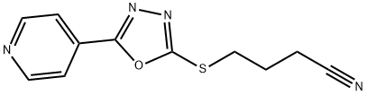 Butanenitrile, 4-[[5-(4-pyridinyl)-1,3,4-oxadiazol-2-yl]thio]- (9CI) 结构式