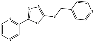 Pyrazine, [5-[(4-pyridinylmethyl)thio]-1,3,4-oxadiazol-2-yl]- (9CI) Struktur