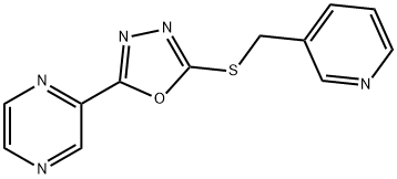 Pyrazine, [5-[(3-pyridinylmethyl)thio]-1,3,4-oxadiazol-2-yl]- (9CI) Struktur